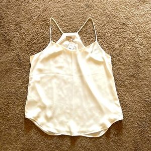Ann Taylor LOFT creme white camisole tank top sz Small